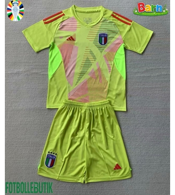 Italien Målvakt Hemmaställ Barn EM 2024 Kortärmad (+ Korta byxor)